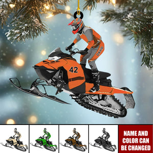 Personalized Snowmobile Ornament – Gift For Snowmobile Lover