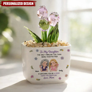 Personalized Glass Everlasting Tulips - Mother’s Day Gift for Daughter