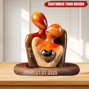 Custom Acrylic Couple Plaque with Names and Date – Unforgettable Love Gift