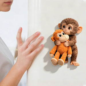 Cute Hugging Monkey Acrylic Fridge Magnet