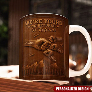 Personalized Dad Fist Bump Mug - Personalized Dad Fist Bump Mug