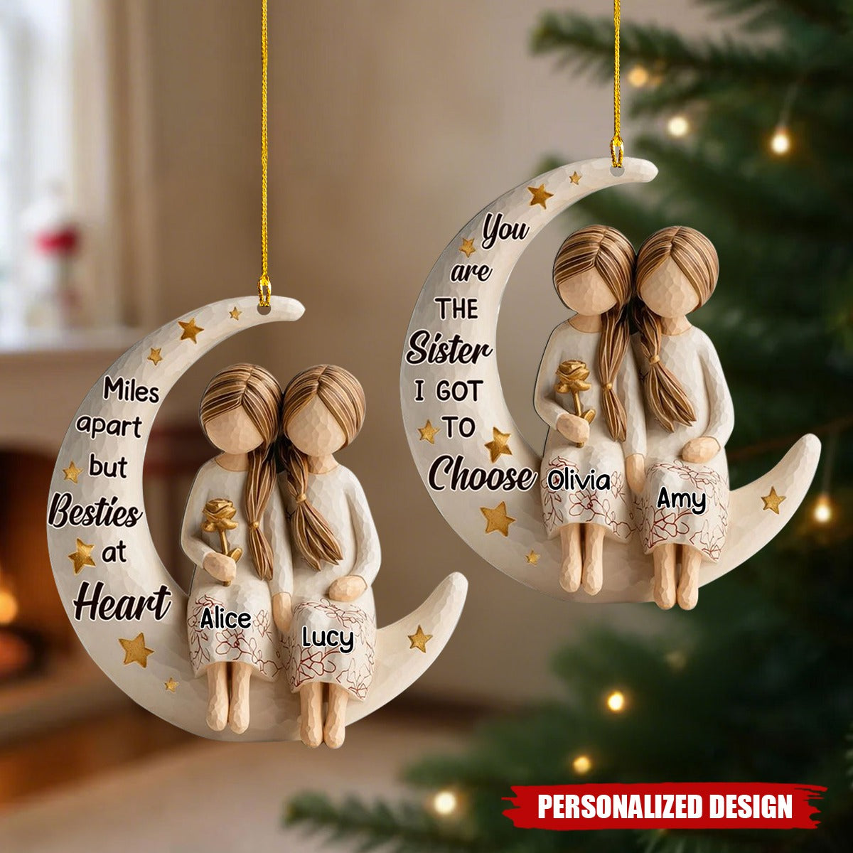 Personalized Sister Ornament – Forever Friends Christmas Gift