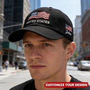Proud to Be American-Personalized 250th Anniversary Commemorative Cap
