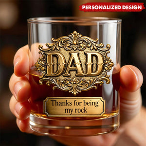 Custom Title  Whiskey Glass - Father’s Day Gift for Him