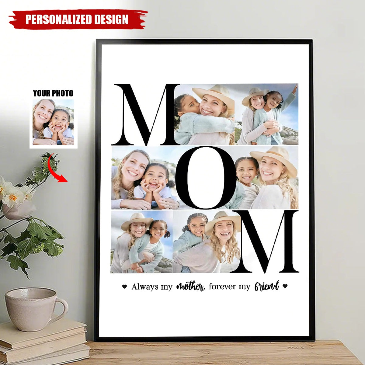 My Mother Forever My Friend - Personalized MOM Photo Poster