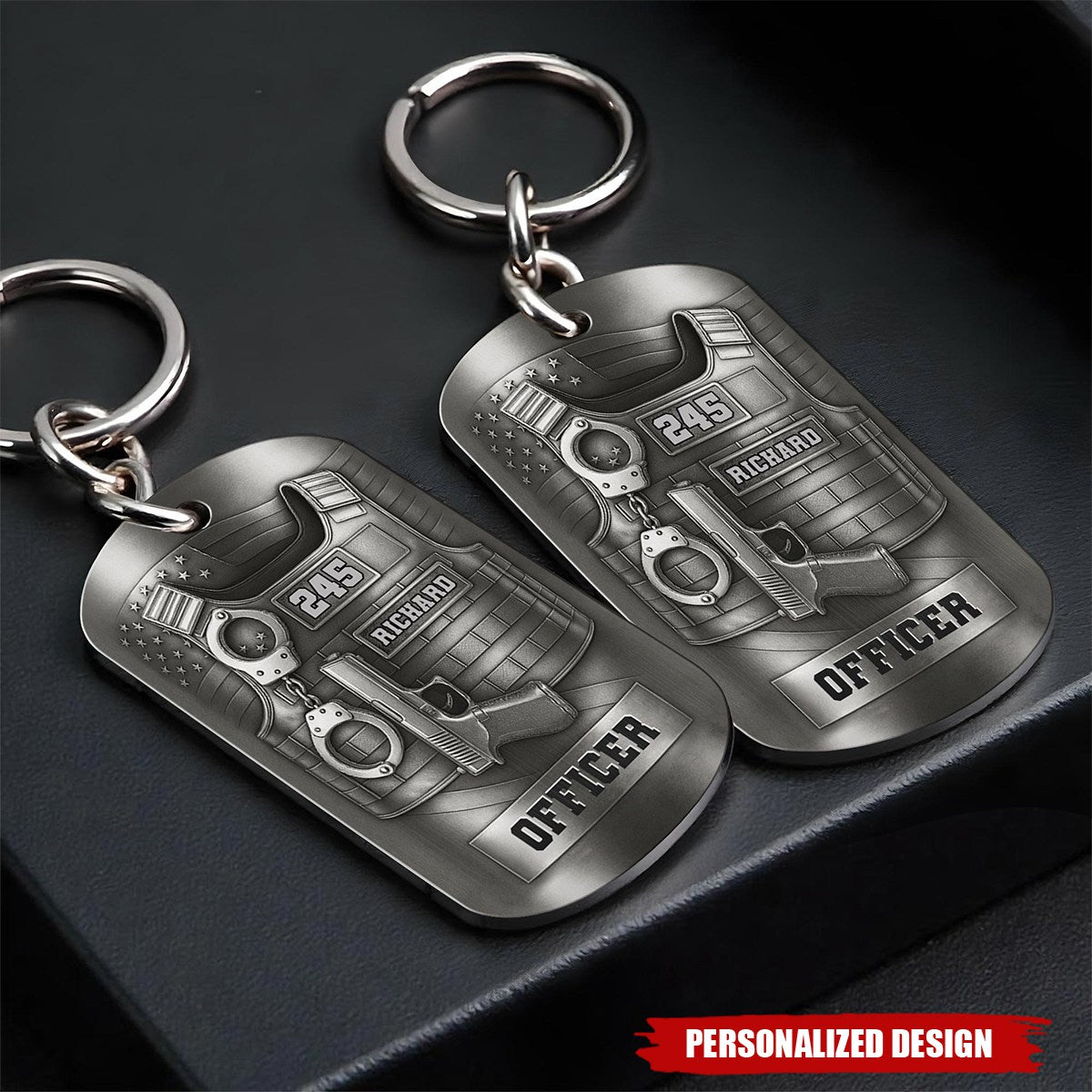 Personalized Police Officer Keychain —  Gift For Police Officers