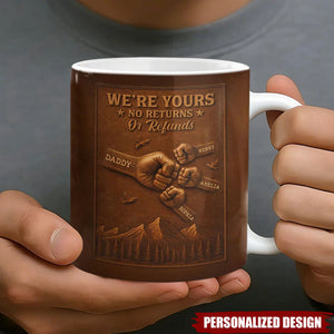 Personalized Dad Fist Bump Mug - Personalized Dad Fist Bump Mug