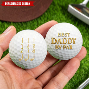 Custom Kids Names Golf Balls, Sentimental Family Pride Golf Gift for Papa Grandpa