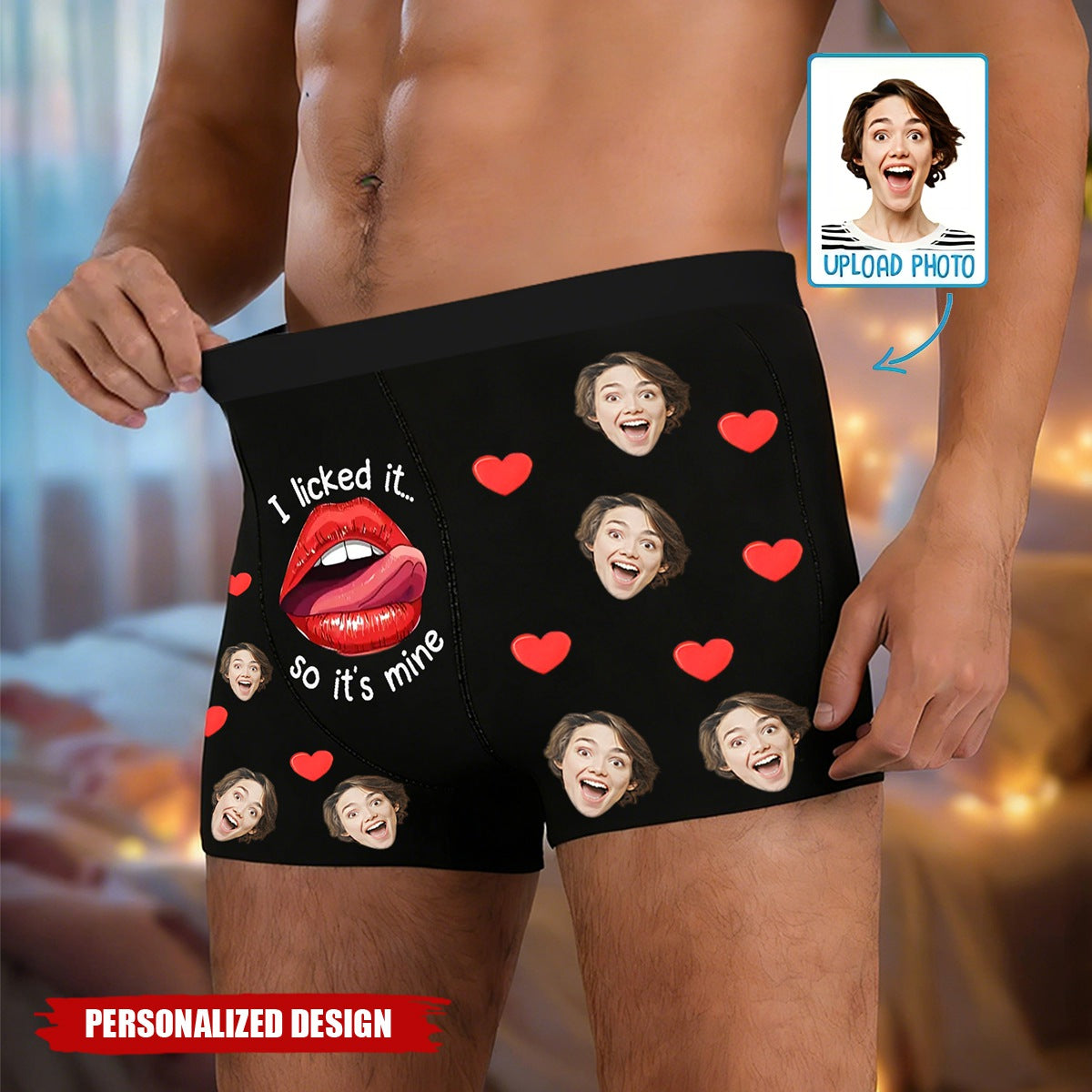 Personalized Photo Boxer Briefs — Funny Valentine's Day Gift For Him