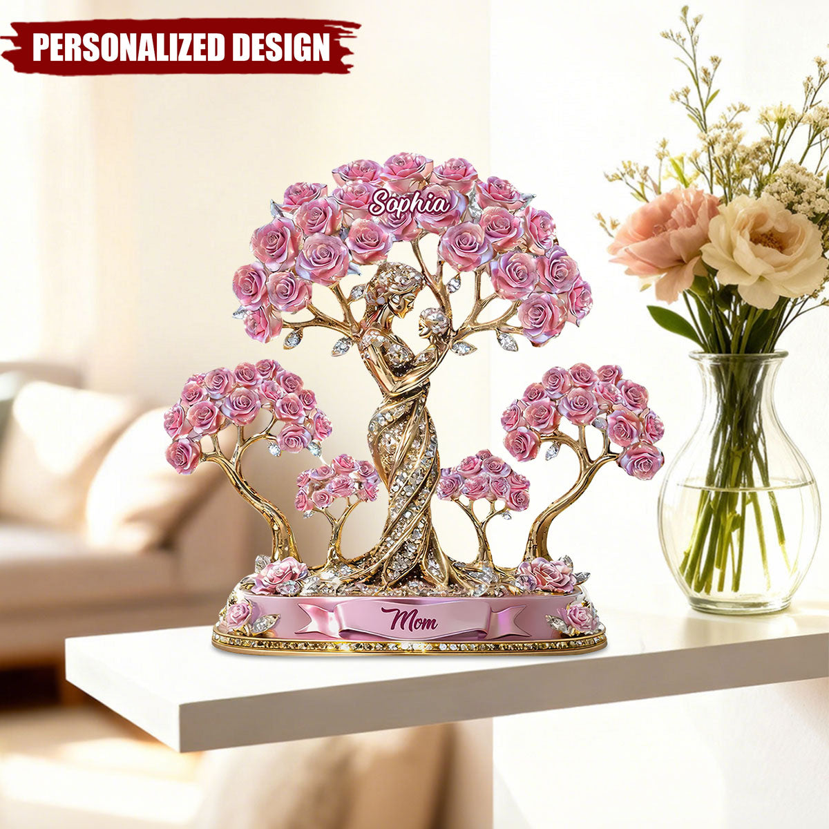 Personalized Mom Acrylic Plaque – The Love Between Mother And Her Kids