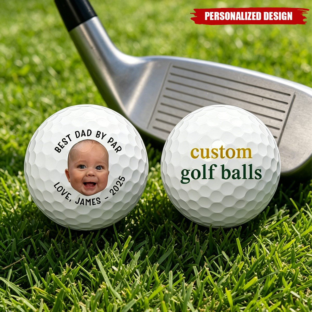 Personalized Photo Golf Balls, Custom Face Cartoon Golf Balls - Gift for father