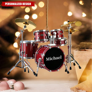 Personalized Acrylic Drum Ornament Gift For Drummers Musicians