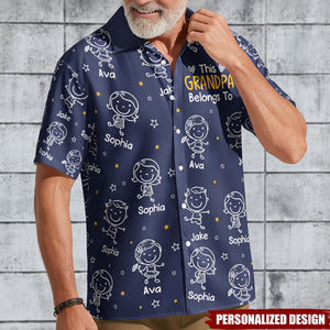 This Grandpa Belongs To Doodle - Personalized Hawaiian Shirt