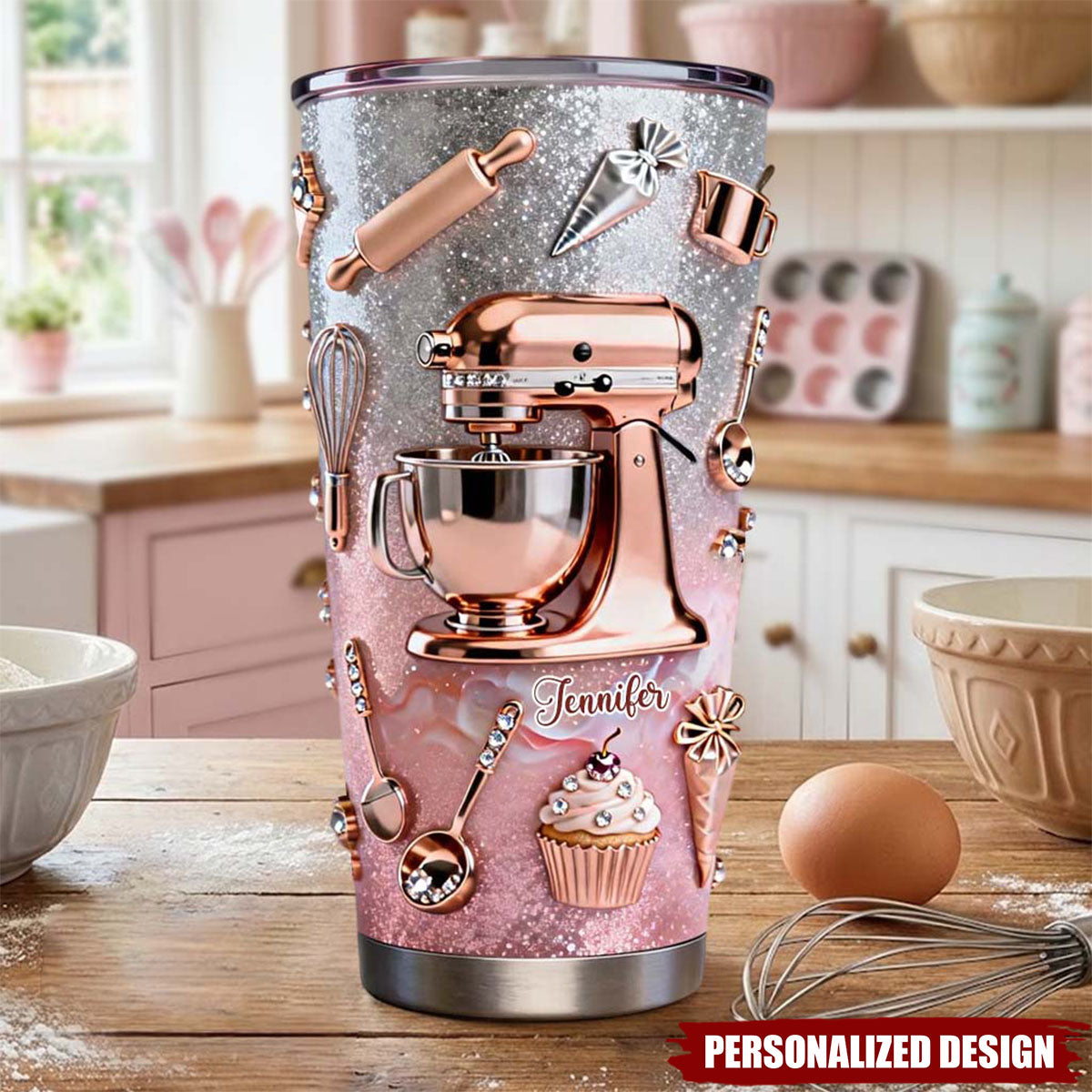 Custom Name Baking Tumbler – Perfect Gift for Bakers, Baking Lover