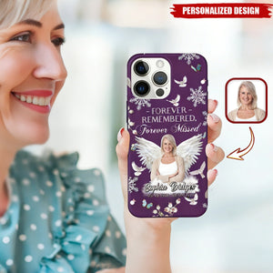 Personalized In Loving Memory Phone Case - Custom Photo Angel Wings Memorial Gift