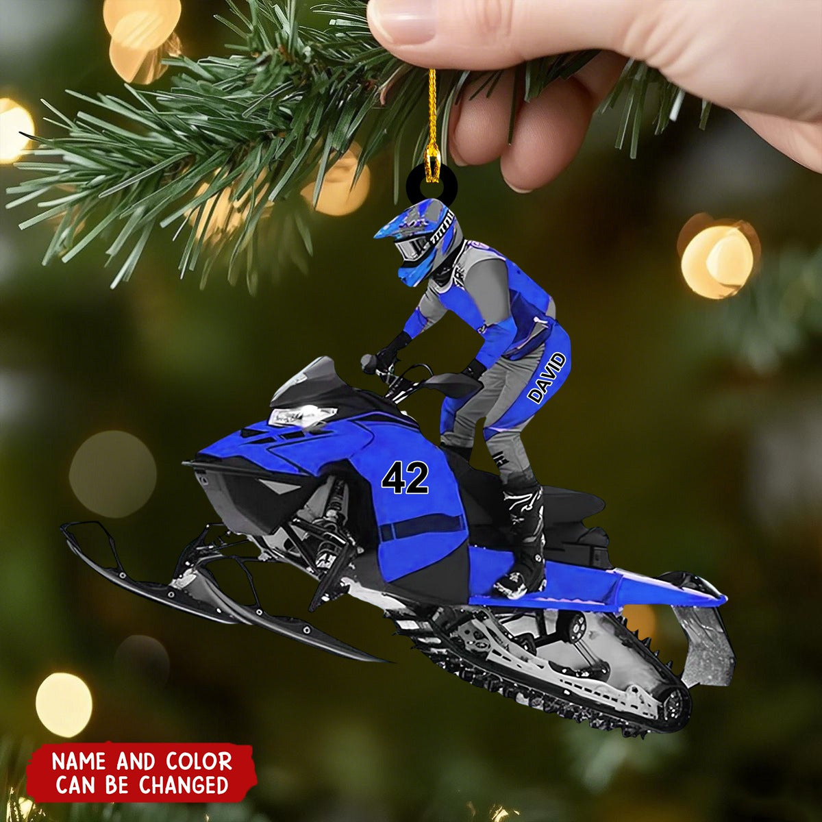 Personalized Snowmobile Ornament – Gift For Snowmobile Lover