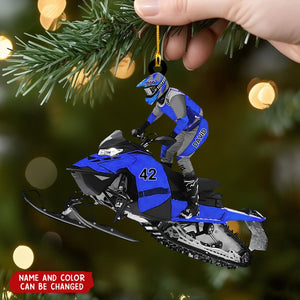 Personalized Snowmobile Ornament – Gift For Snowmobile Lover