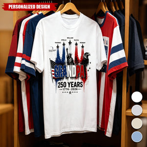 Personalized  America’s 250th T-Shirt - Custom kids Names