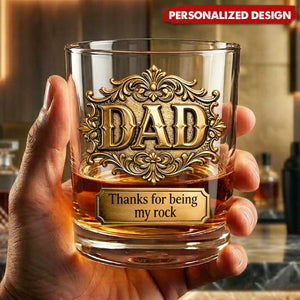 Custom Title  Whiskey Glass - Father’s Day Gift for Him