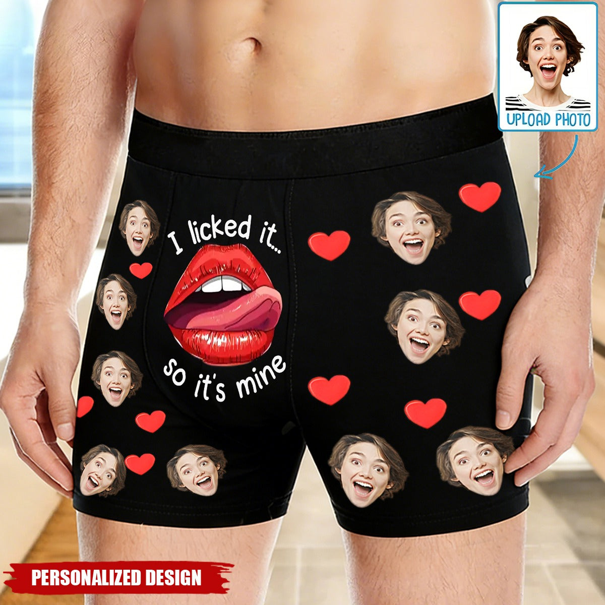 Personalized Photo Boxer Briefs — Funny Valentine's Day Gift For Him