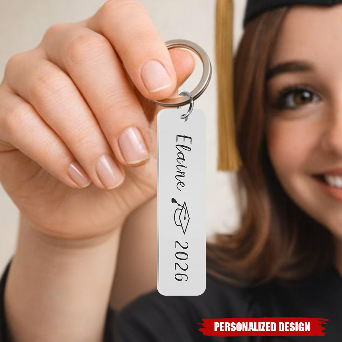 Personalized Graduation Keychain - Custom Name Gift For Graduates