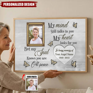 Heaven in Our Home Personalized Poster - Custom Photo & Name Memorial Gift