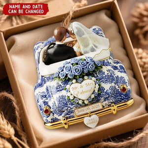 Personalized Just Married Car Ornament – Wedding Gifts For Couple