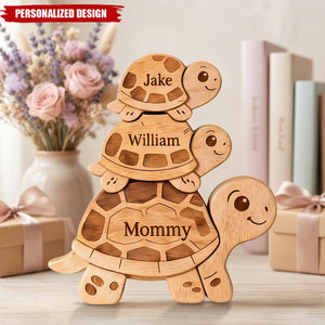 Personalized Family Turtle Puzzle – Perfect Gift for Mom & Family