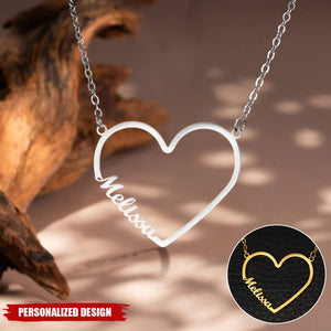 Personalized Interlocking Heart Name Necklace - A Holiday Gift for Friends And Family