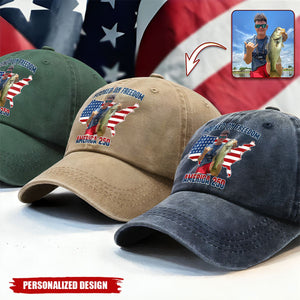 Personalized Photo Hooked On Freedom America 250th Anniversary Hat