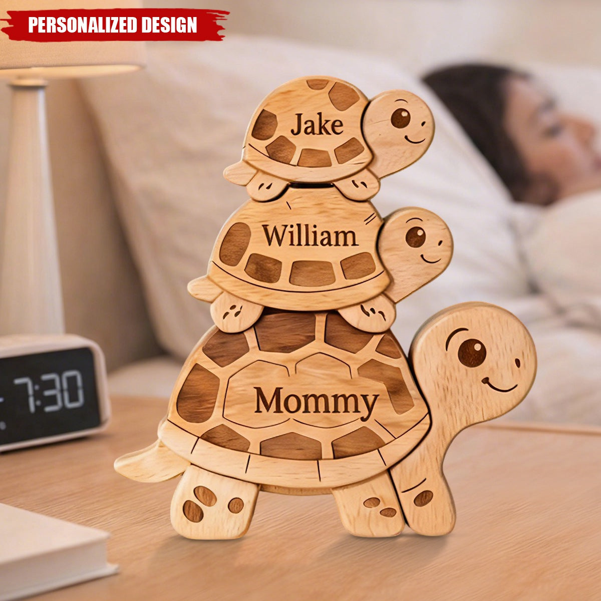 Personalized Family Turtle Puzzle – Perfect Gift for Mom & Family