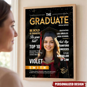 Personalized Graduation Magazine Poster - Unique Gift For Graduates