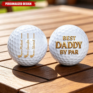 Custom Kids Names Golf Balls, Sentimental Family Pride Golf Gift for Papa Grandpa
