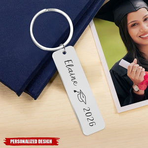 Personalized Graduation Keychain - Custom Name Gift For Graduates