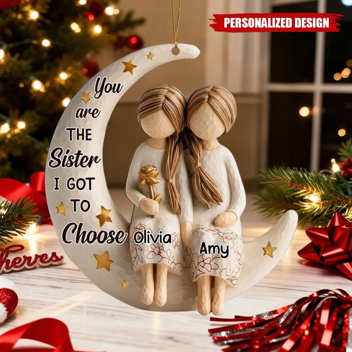 Personalized Sister Ornament – Forever Friends Christmas Gift