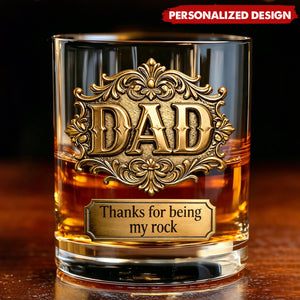 Custom Title  Whiskey Glass - Father’s Day Gift for Him