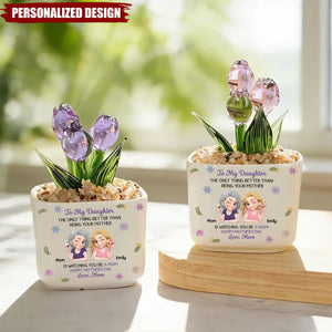 Personalized Glass Everlasting Tulips - Mother’s Day Gift for Daughter