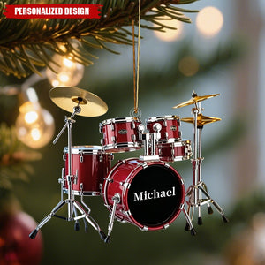 Personalized Acrylic Drum Ornament Gift For Drummers Musicians