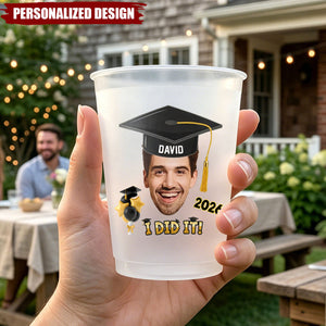 Custom Face Graduation Party Cups - Unique Gift For Grads