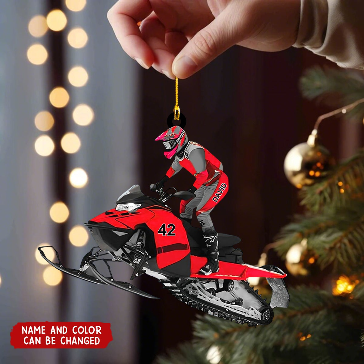 Personalized Snowmobile Ornament – Gift For Snowmobile Lover