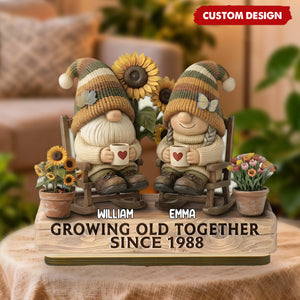 Custom "Growing Old Together"  Couple Figurine – Personalized Anniversary Gift