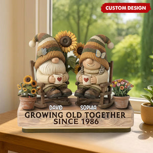 Custom "Growing Old Together"  Couple Figurine – Personalized Anniversary Gift