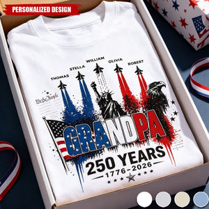 Personalized  America’s 250th T-Shirt - Custom kids Names