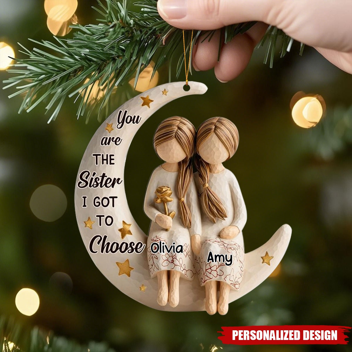 Personalized Sister Ornament – Forever Friends Christmas Gift