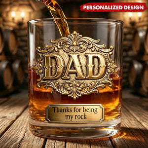 Custom Title  Whiskey Glass - Father’s Day Gift for Him