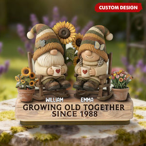 Custom "Growing Old Together"  Couple Figurine – Personalized Anniversary Gift