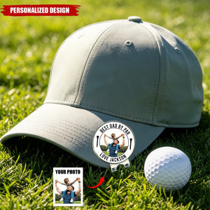 Personalized Family Photo Golf Ball Marker Hat Clip - Father’s Day Gift for Golf‑Loving