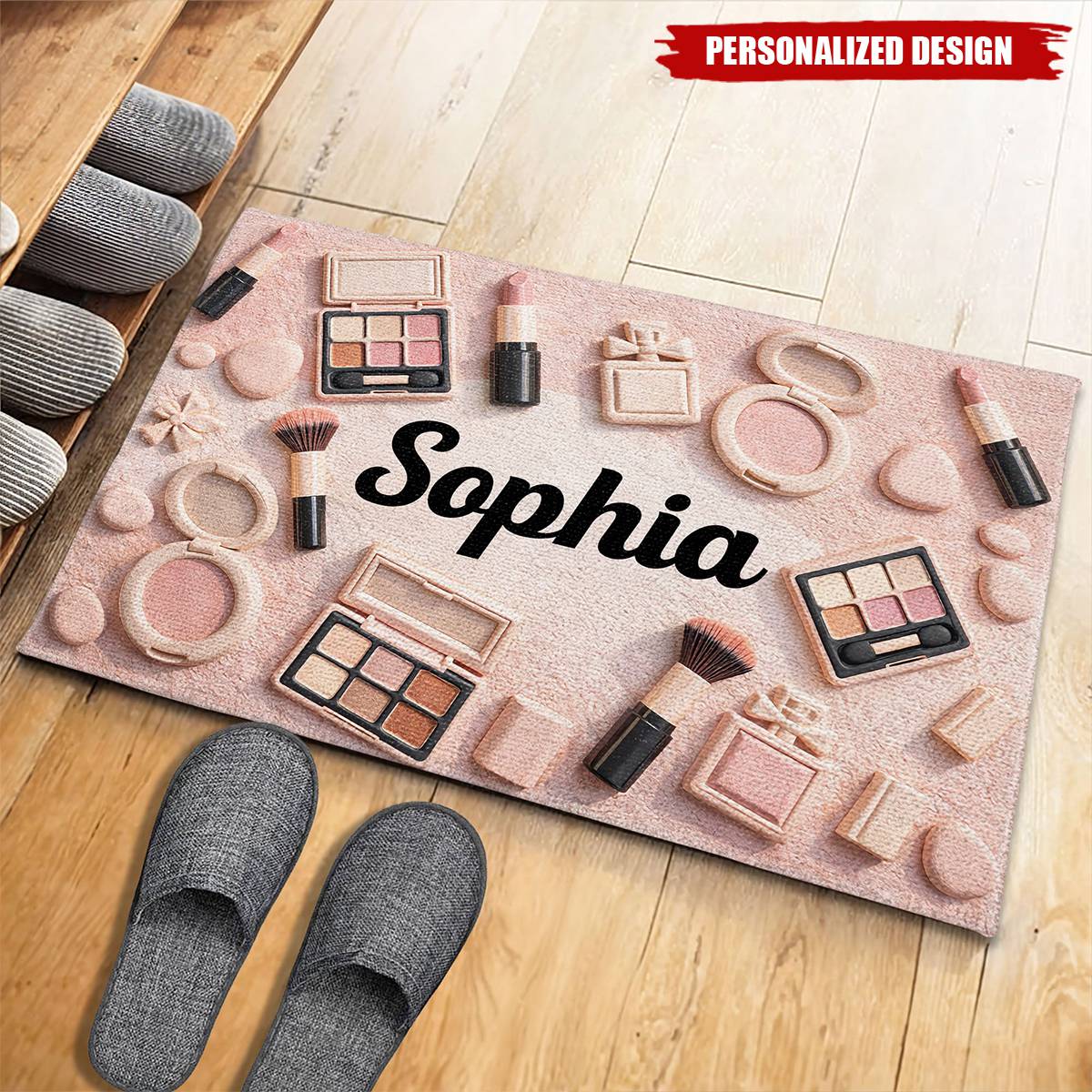 Personalized Makeup Doormat – Gift For Bestie and Beauty Lovers
