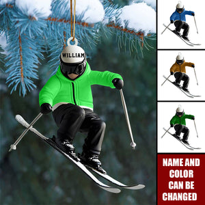 Personalized Ski Holiday Ornament – Perfect Gift for Winter Athletes