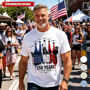 Personalized  America’s 250th T-Shirt - Custom kids Names